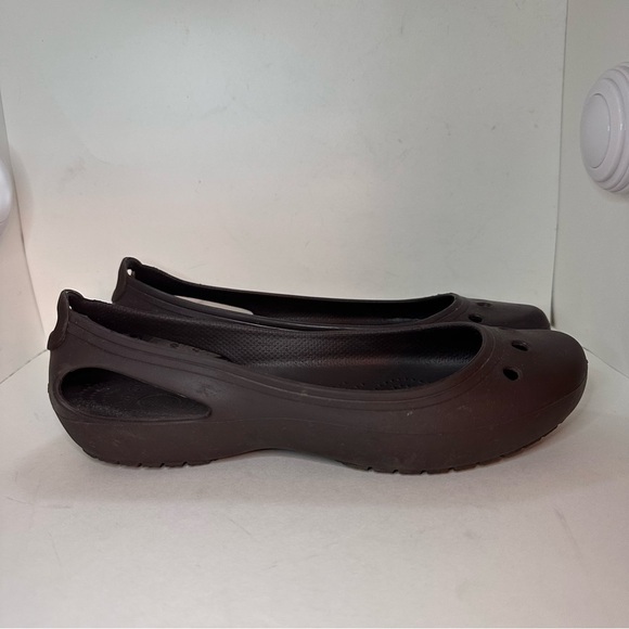 Crocs Kadee Ballet Flats Shoes Women's Sz 9 Brown Comfort Outdoor Casual Garden - Picture 6 of 9